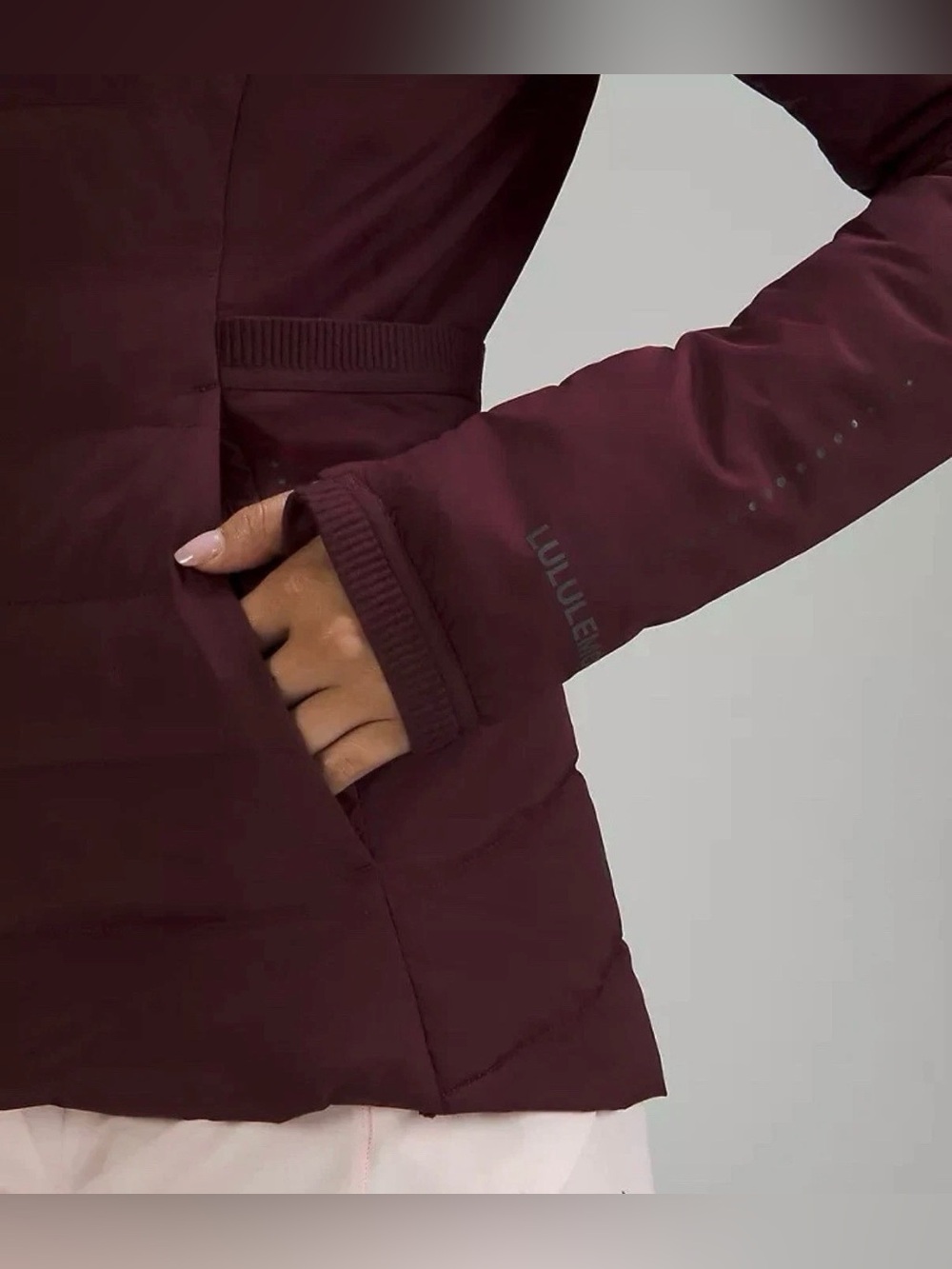 Lululemon Down for It All Jacket Cassis Plum Goose Down Hooded Jacket Size 4 - Picture 2 of 6